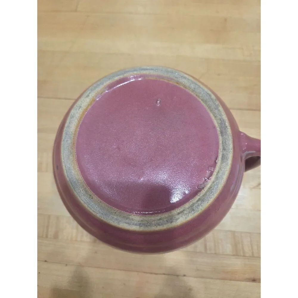 Vintage Watt Pottery Rosie Pink Ribbed Beehive Grooves Ice Lip Pitcher